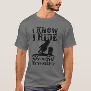 T-shirt Drôle cadeau De Course De Barils Pour Les Femmes
