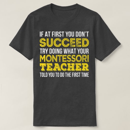 T-shirt Drôle cadeau de l'enseignant Montessori (Design devant)