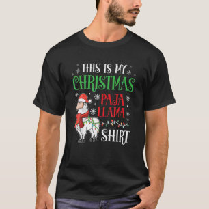T-shirt Drôle cadeau de Noël Llama Lover C'est mon P de No