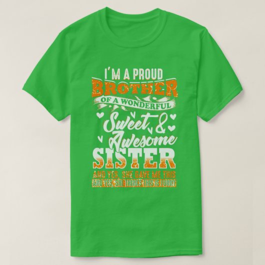 T-shirt Drôle cadeau Frère (Design devant)