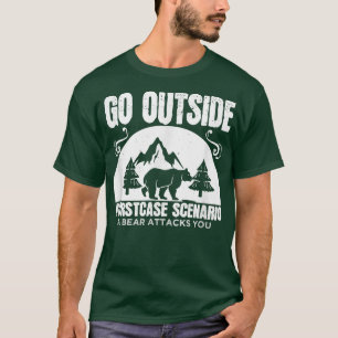 T-shirt Drôle cadeau - Sortez Dehors Pire Scénario Coque A