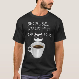 T-shirt Drôle Cadeaux au Café Amant Graphique Kitten &amp;
