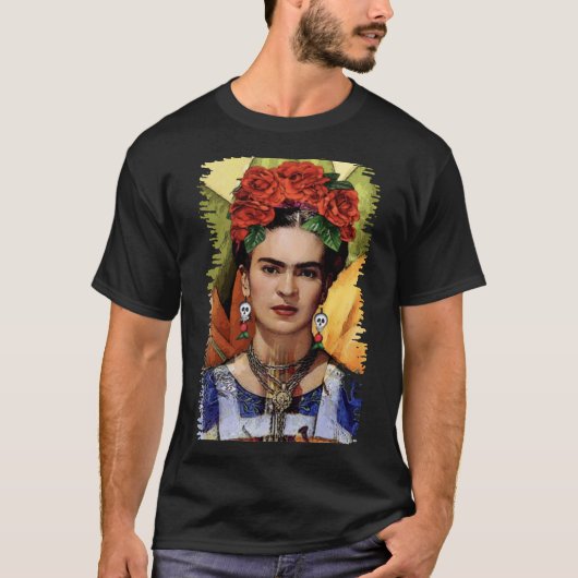 T-shirt Drôle Cadeaux Femmes Filles Frida Kahlo Plus Taill (Devant)