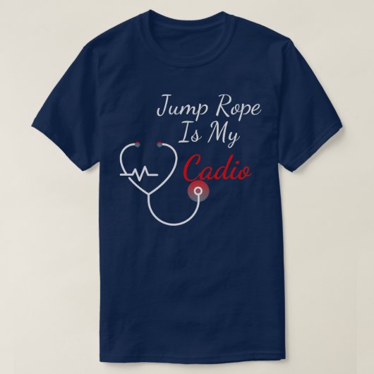 T-shirt Drôle Cadio Cump Rope Est Mon Cardio (Design devant)