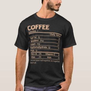 T-shirt Drôle Café Nutrition Faits Thanksgiving Food
