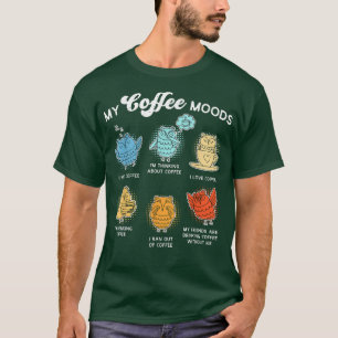 T-shirt Drôle café T, Amateur de café, Chouette mignonne