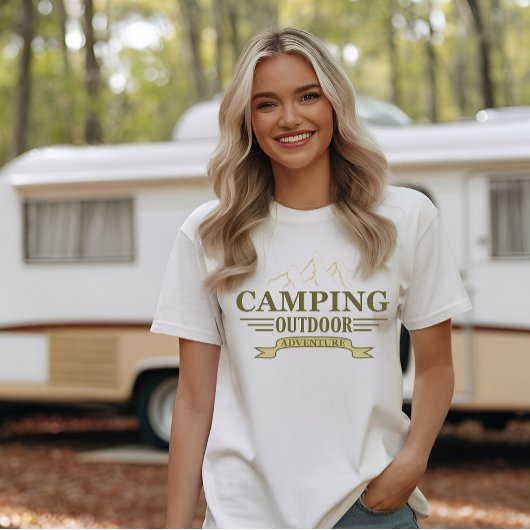T-shirt Drôle camper de camping dit pour les campeurs
