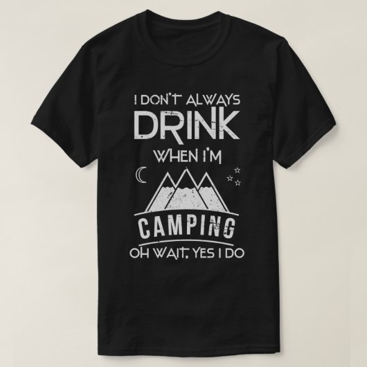 T-shirt Drôle Camping Feu de Campagne Citation Épuisée Cam (Design devant)