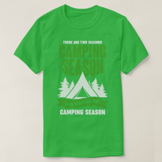 T-shirt Drôle Camping Saison Scout Camper Cadeau (Design devant)