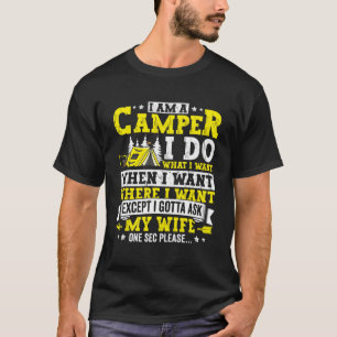 T-shirt Drôle Camping Vêtements Camper Voyage extérieur po