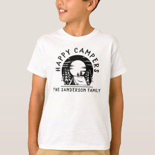 T-shirt Drôle Camping Voyage Happy Campers Nom de famille