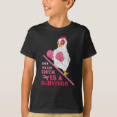 T-shirt Drôle Cancer du sein guerrière Survivor Fille Femm (Devant)