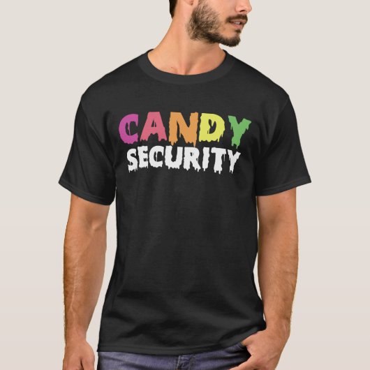 T-shirt Drôle Candy Sécurité Costume d'Halloween (Devant)