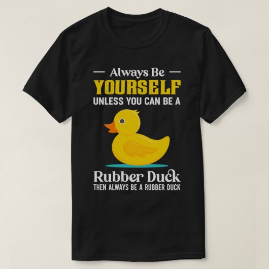 T-shirt Drôle Caoutchouc en caoutchouc (Design devant)