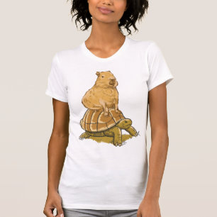 T-shirt Drôle Capybara Animal Turtle Cute Capybara