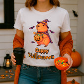 T-shirt Drôle Capybara "Cappy Halloween" Dessin