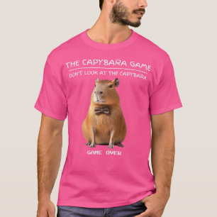 T-shirt Drôle Capybara Jeu Ne Regarde Pas Le Capybara