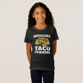 T-Shirt Drôle caricature de Taco Fangirl (Devant entier)