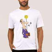T-shirt Drôle Caricature Homme d'affaires à l'arrêt de bus (Devant)