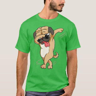 T-shirt Drôle Carlin Dabbing En Lunettes De Soleil Amoureu