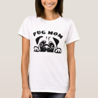 Drôle Carlin Maman Cute Chien Coquelicot Caricatur