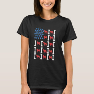 T-shirt Drôle Carlin pattes Drôle américain Chien Usa