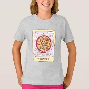 T-shirt Drôle Carte Tarot Pizza