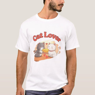 T-shirt Drôle Cartoon Amoureux des chats Humour tendance