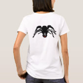 T-shirt Drôle Cartoon Araignée Noire Halloween femmes (Dos)