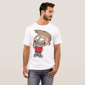 T-shirt Drôle Cartoon Boy avec Braces Smile (Devant entier)