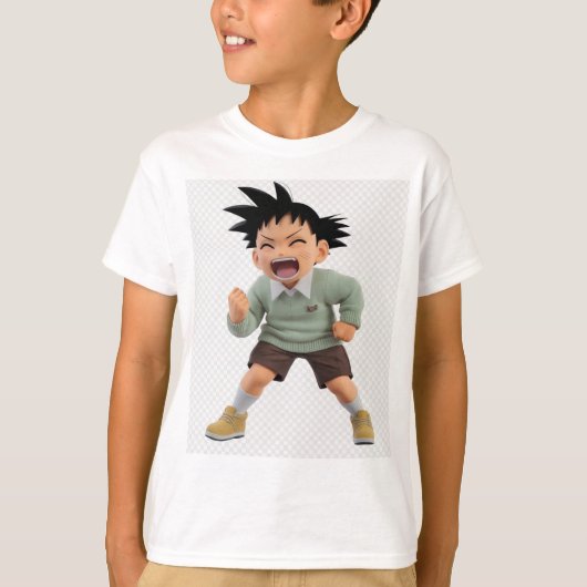 T-shirt Drôle Cartoon Boy - Jouer Tee (Devant)