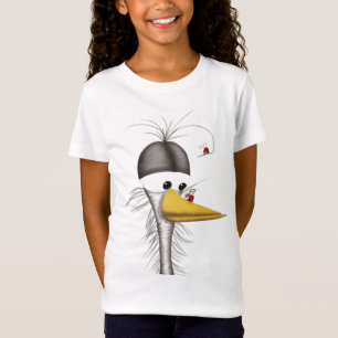 T-Shirt Drôle Cartoon Egret
