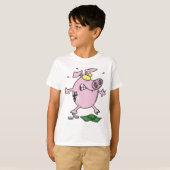 T-shirt Drôle Cartoon Piggy Bank Perdre de l'argent (Devant entier)