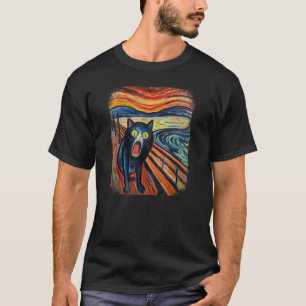 T-shirt drôle CAT cri par Edvard Expressionism Munch Art