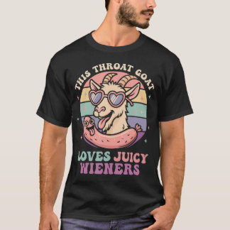 T-shirt Drôle Ce Bouc de Gorge Aime les Choses Juteuses