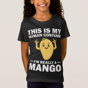 T-Shirt Drôle Ceci Est Mon Costume Humain Mango Fruit Love