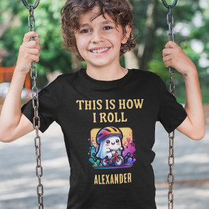 T-shirt Drôle C'est comme ça que je roule garçon cyclable