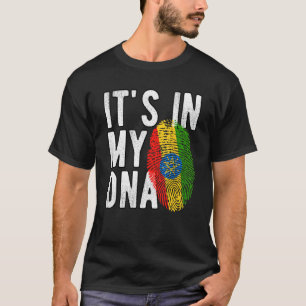 T-shirt Drôle, c'est dans mon ADN Empreinte du drapeau éth