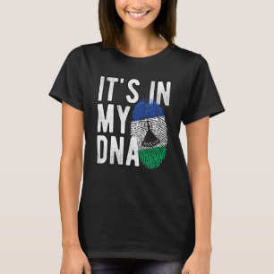T-shirt Drôle, c'est dans mon ADN Lesotho drapeau Empreint