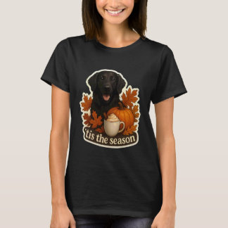 T-shirt Drôle C'est La Saison Retriever À Poil Plat Chien