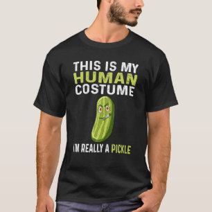 T-shirt Drôle, c'est mon costume humain, je suis vraiment 