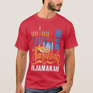 T-shirt Drôle, C'Est Mon Hanoukka Pajamakah Menorah Juif