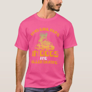 T-shirt Drôle Cette Fille Roule Sur Les Chiens Et Les Gi D