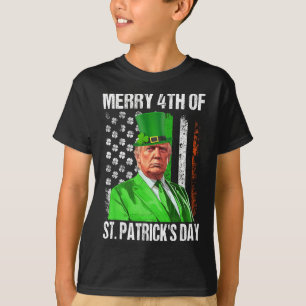 T-shirt Drôle Chapeau De Leprechaun Trump Joyeux 4ème St P