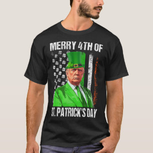 T-shirt Drôle chapeau de lutin de Trump joyeux 4ème St Pat