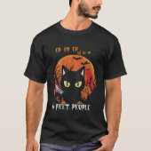 T-shirt Drôle Chat 6 Pieds Gens Oh Oh Oh Effrayant Hallowe (Devant)