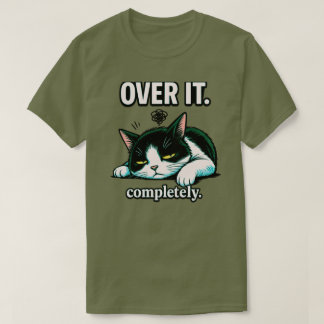 T-shirt Drôle Chat « Au Bout Du Roulement Complètement » M