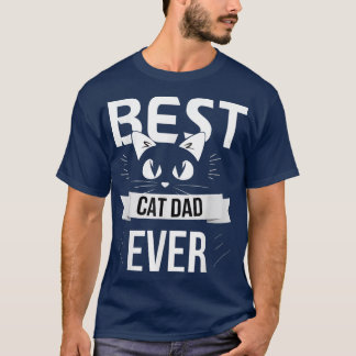 T-shirt Drôle Chat Daddy, Meilleur papa chat jamais, Cool 