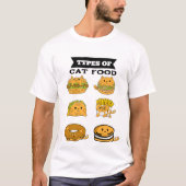 T-shirt Drôle Chat en forme de malbouffe Tee, Amateurs de  (Devant)