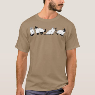 T-shirt Drôle chat fantôme chat noir Halloween pour chat